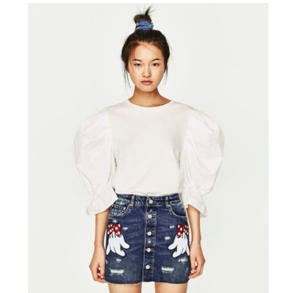 Zara x Disney Minnie Denim Skirt